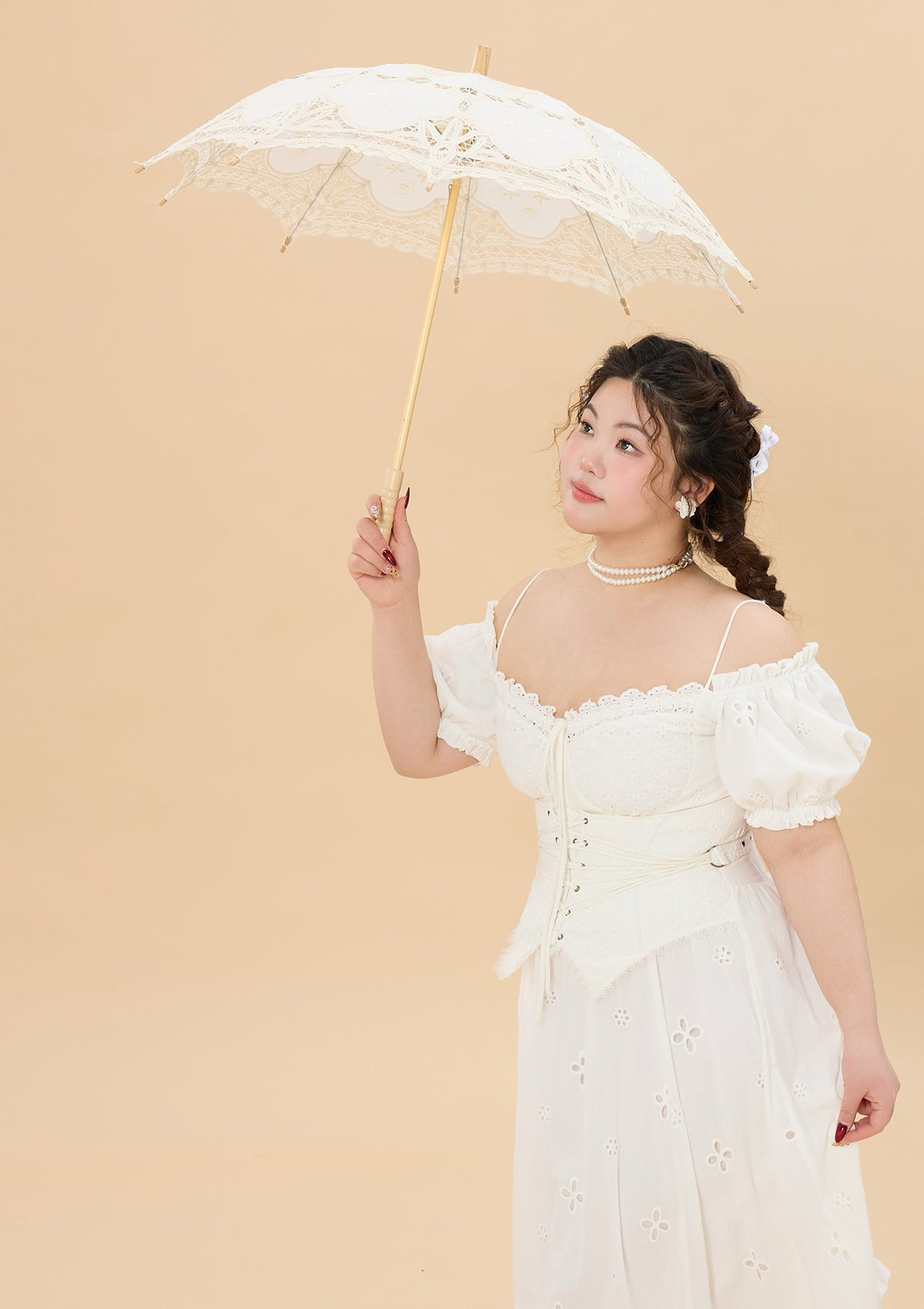 (US Exclusive)Curve & Plus "I Flipped" Corset Dress