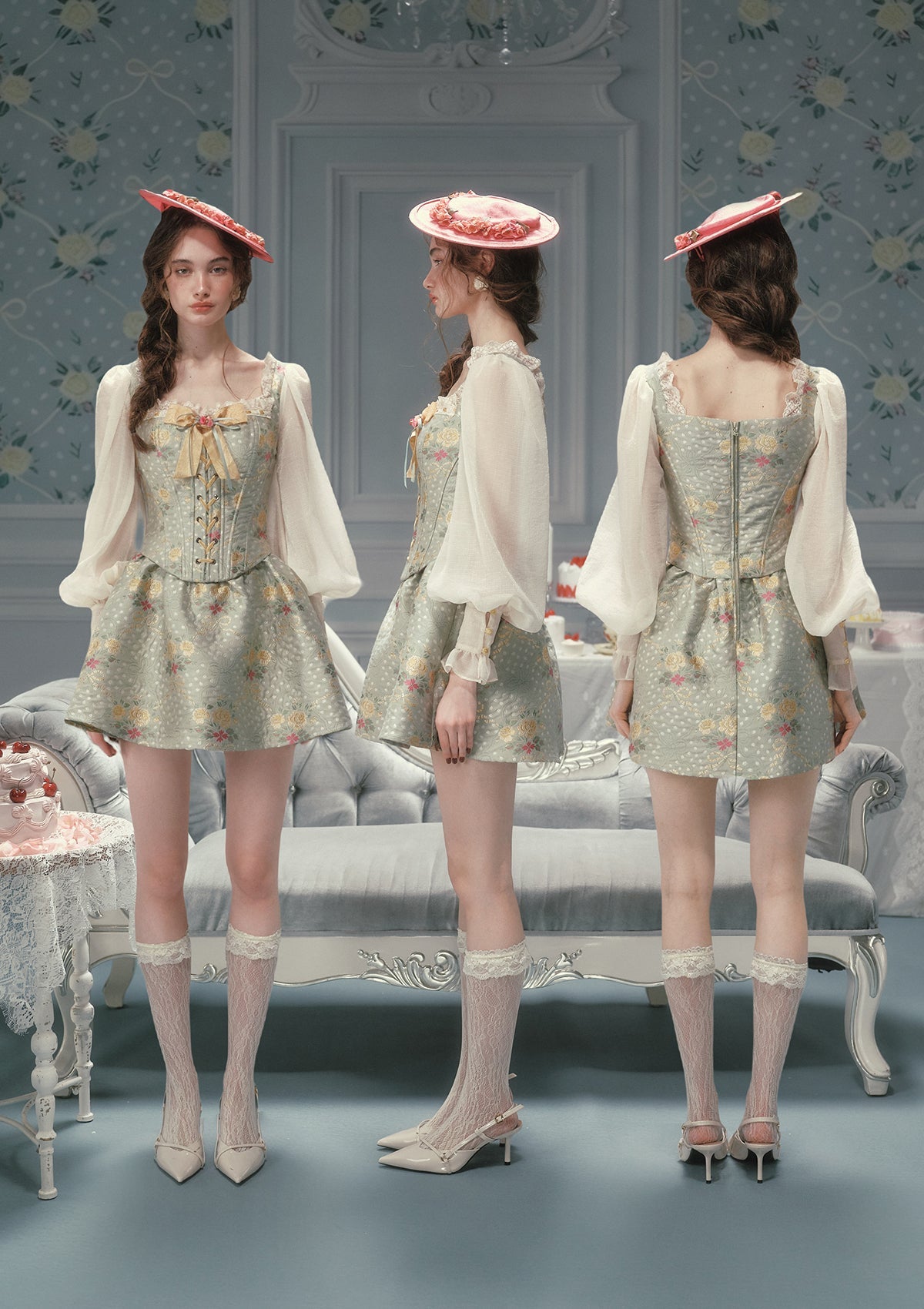 (US Exclusive)Mary's Garden Poem Corset Dress