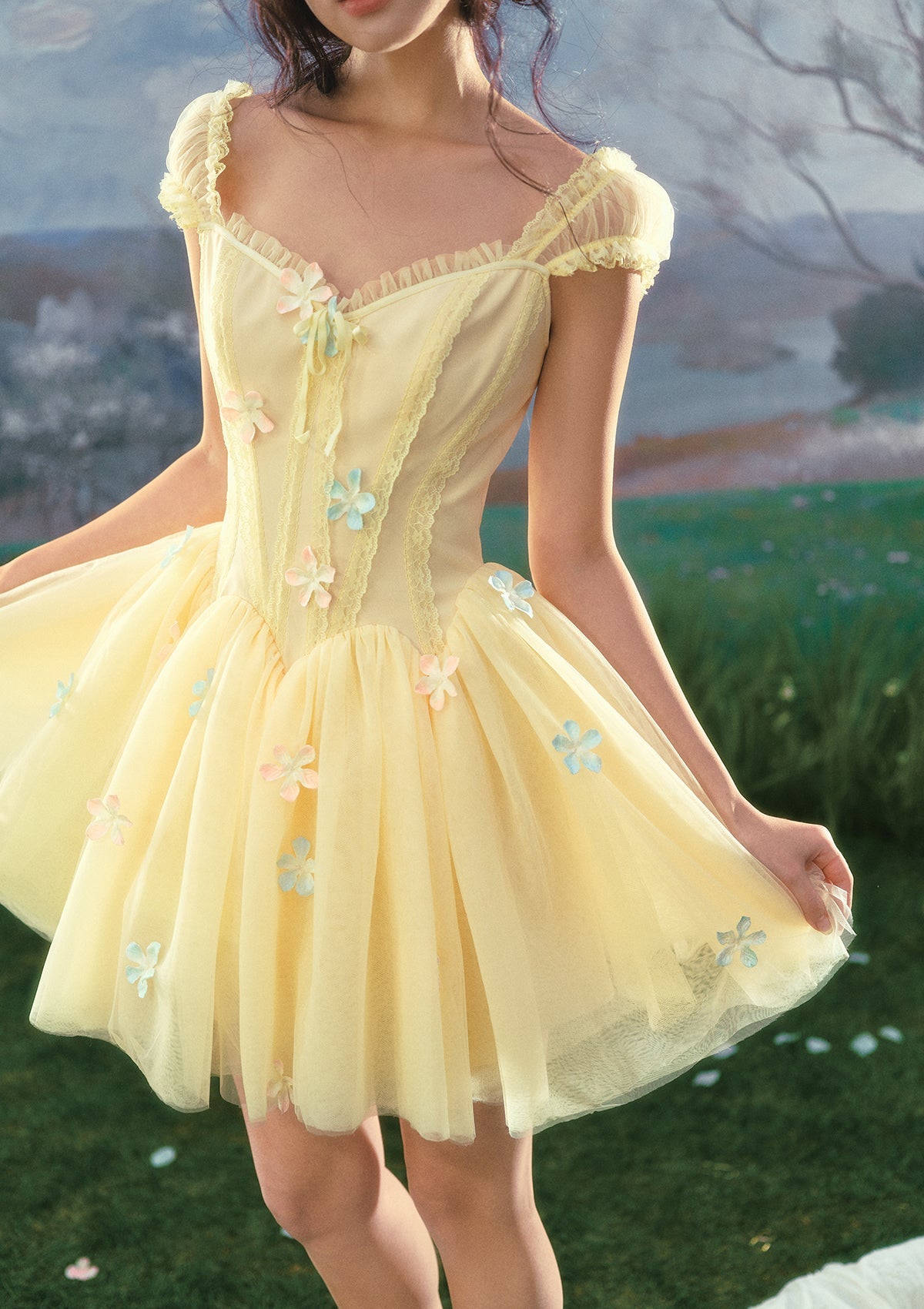 (US Exclusive)Flower Archer Corset Dress