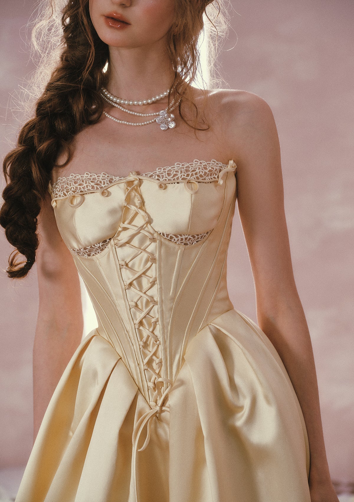 (US Exclusive)Belle's Gilded Corset Dress