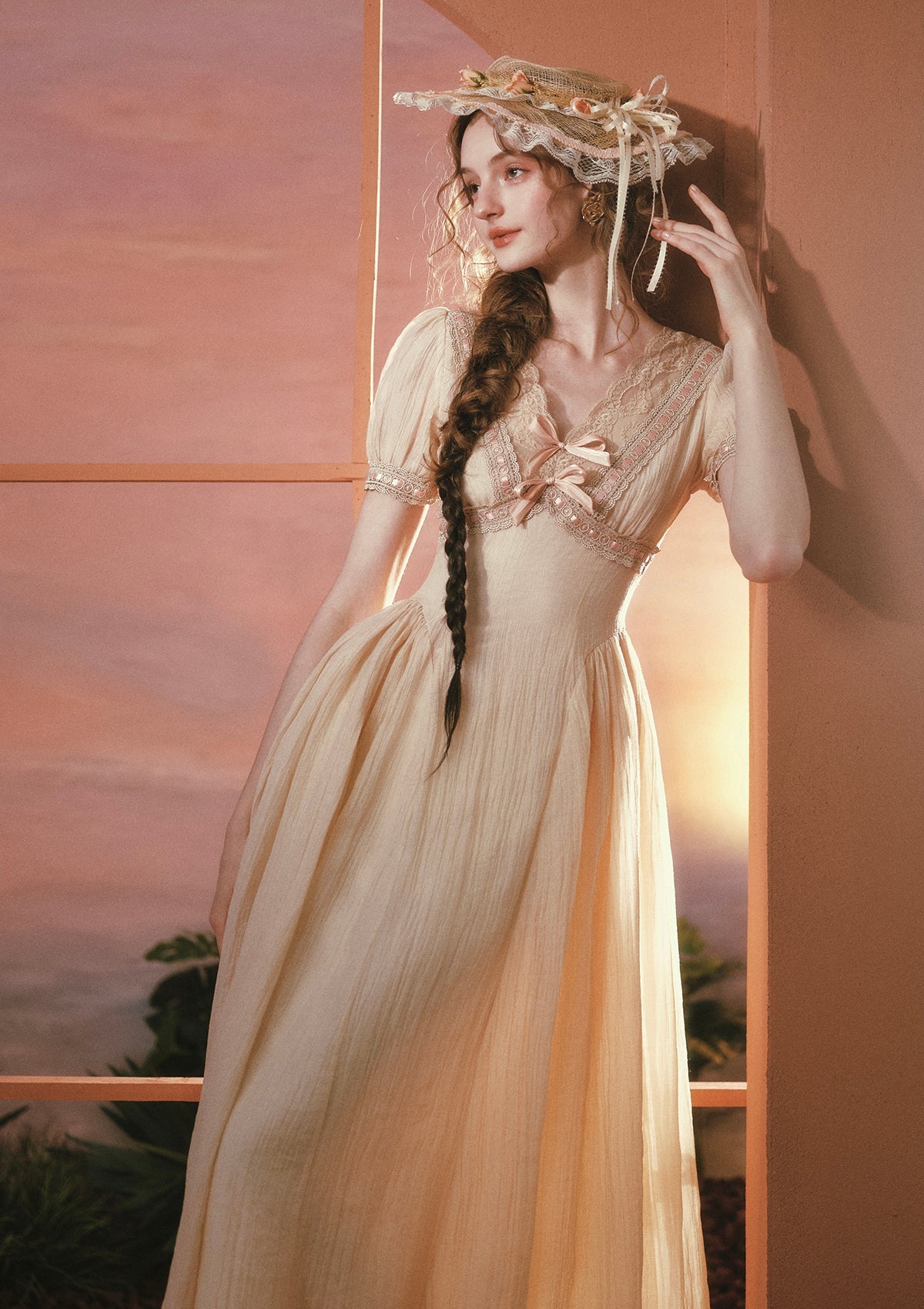 (US Exclusive)Sunset Rose Dress