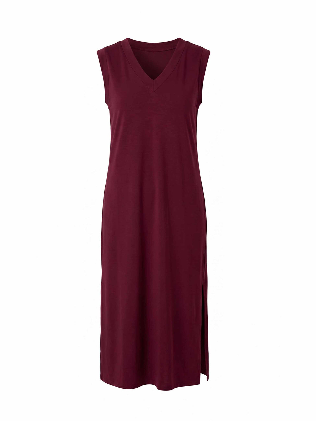 Everly V Neck Maxi Dress - Sangria