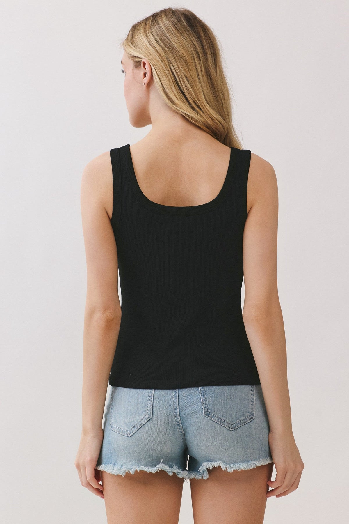 Kathleen Sleeveless Tank Top Black