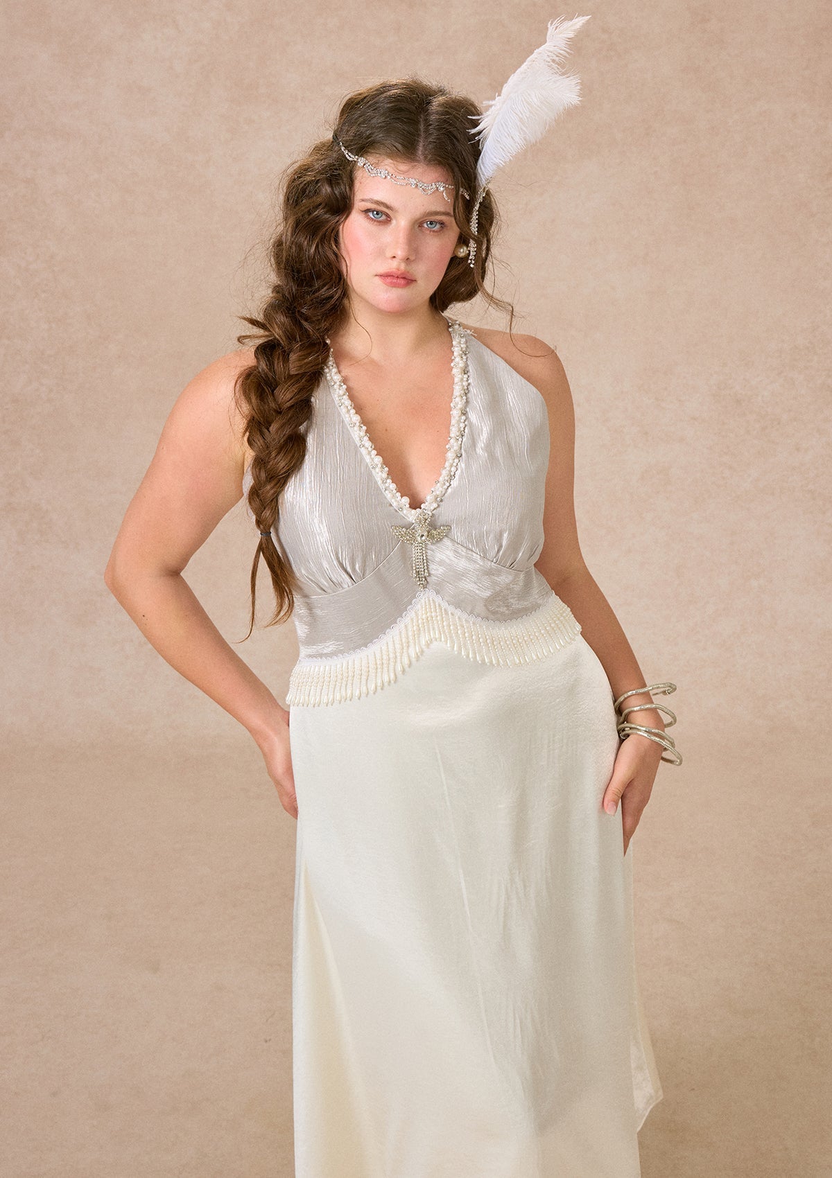 Curve&Plus Silver Light Serenade Dress