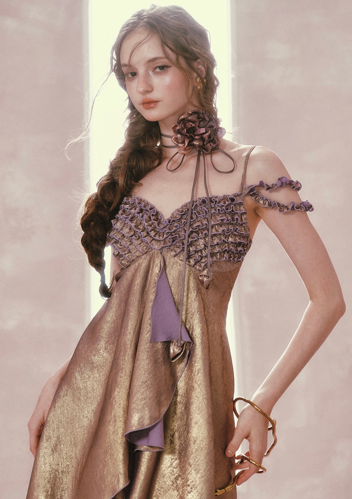 Purple Gold Aria Dress