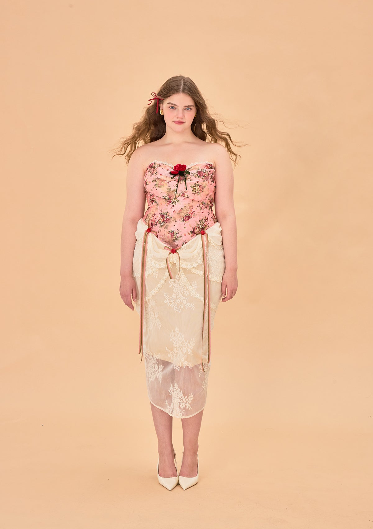 Curve & Plus Rose Sous La Lune Corset Dress