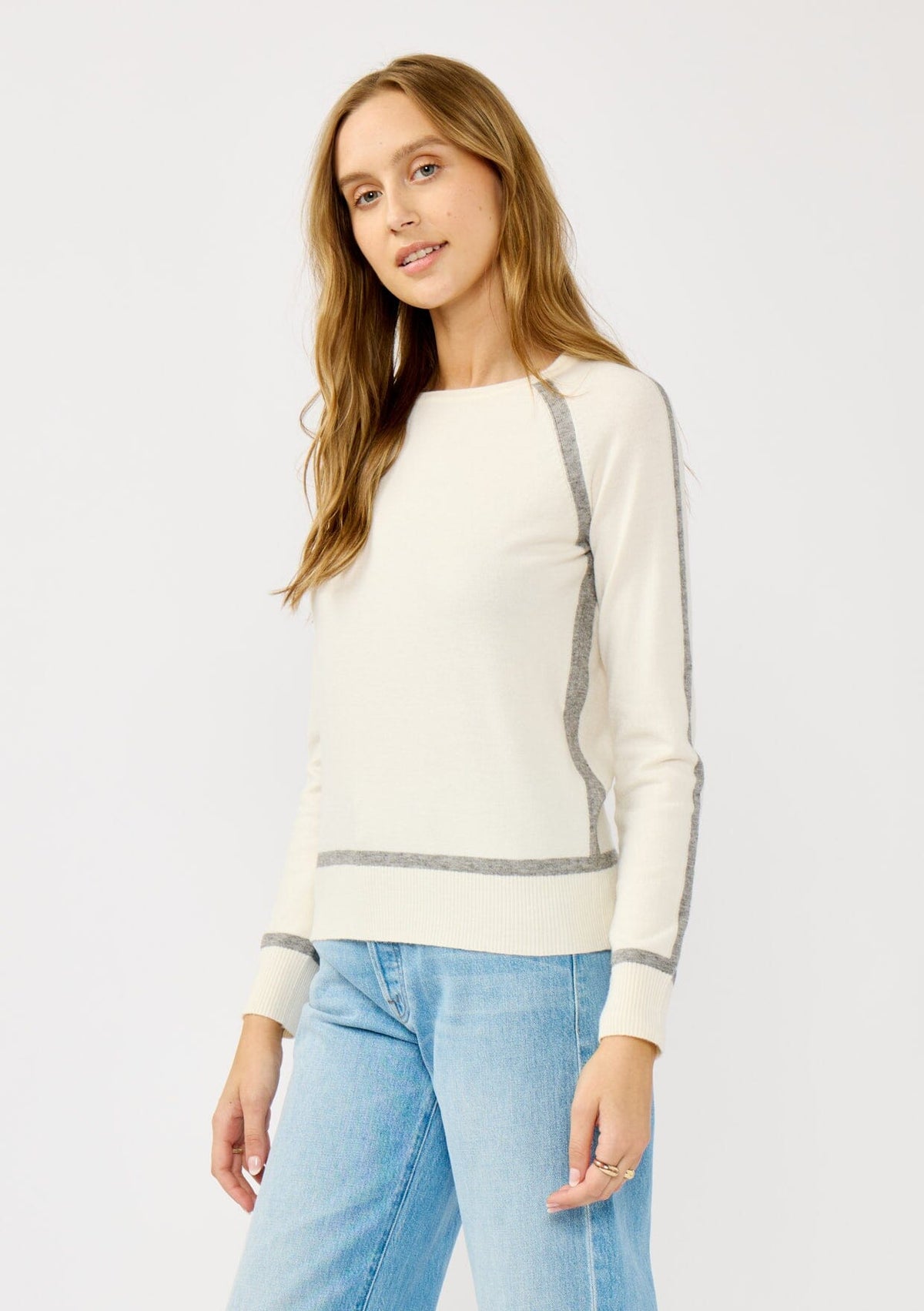 Posh Border Striped Pullover