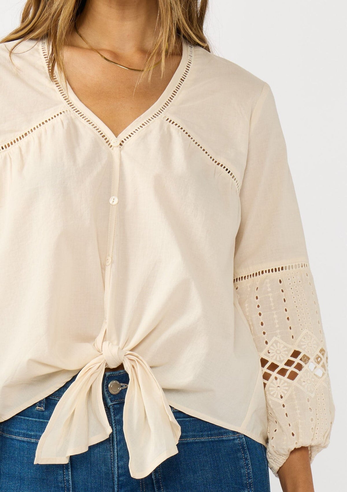 Rosalia Tie Front Top