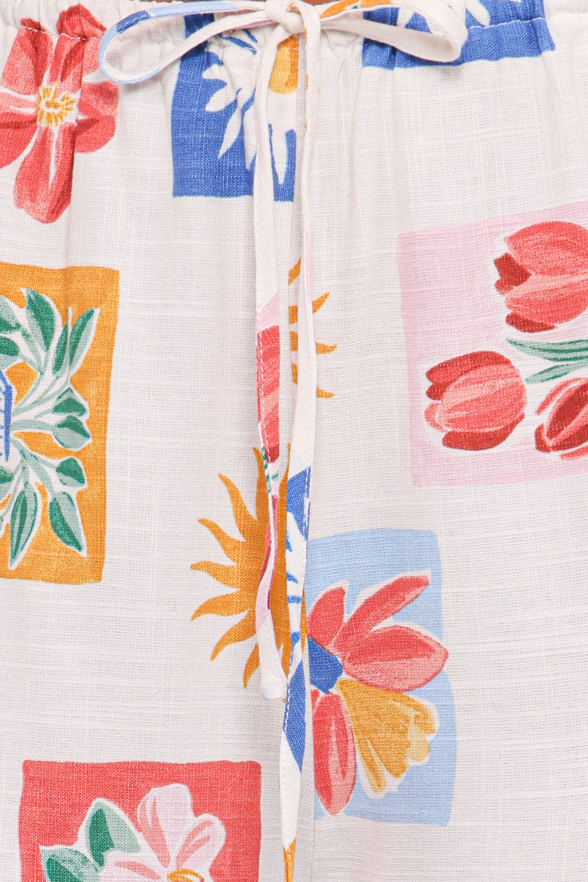 Amicia Wide Leg Pant - Tulip Stamp