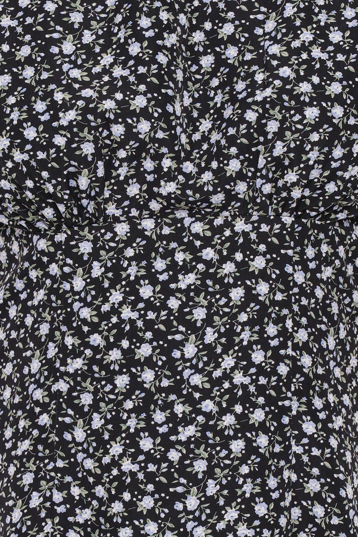 Carmina Mini Dress - Black Ditsy Floral