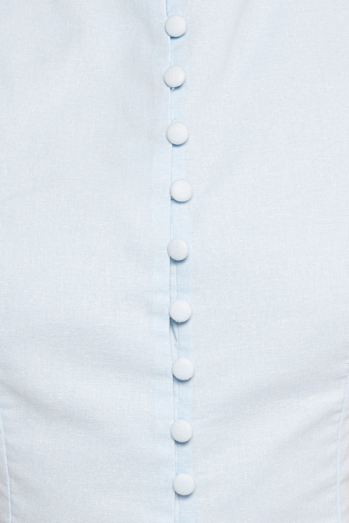 Daniella Linen Vest - Light Blue