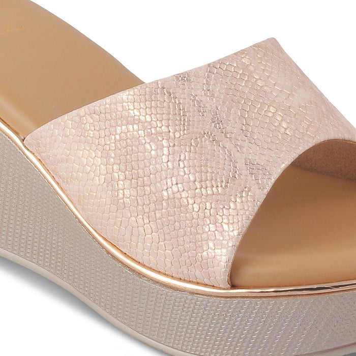 The Sam Champagne Women's Dress Wedge Sandals Tresmode - Tresmode