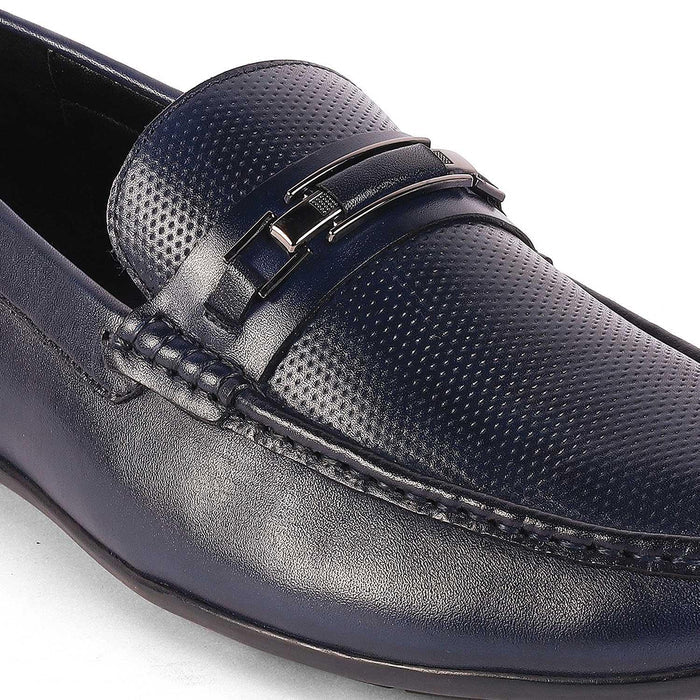 Abia Blue Men's Formal Leather Loafers Tresmode