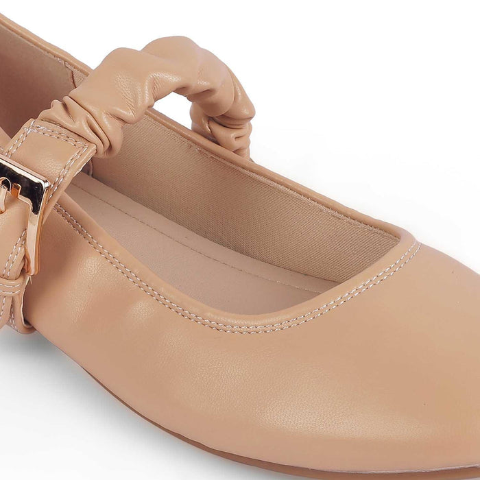 Ballet Beige Casual Ballerinas For Women Tresmode