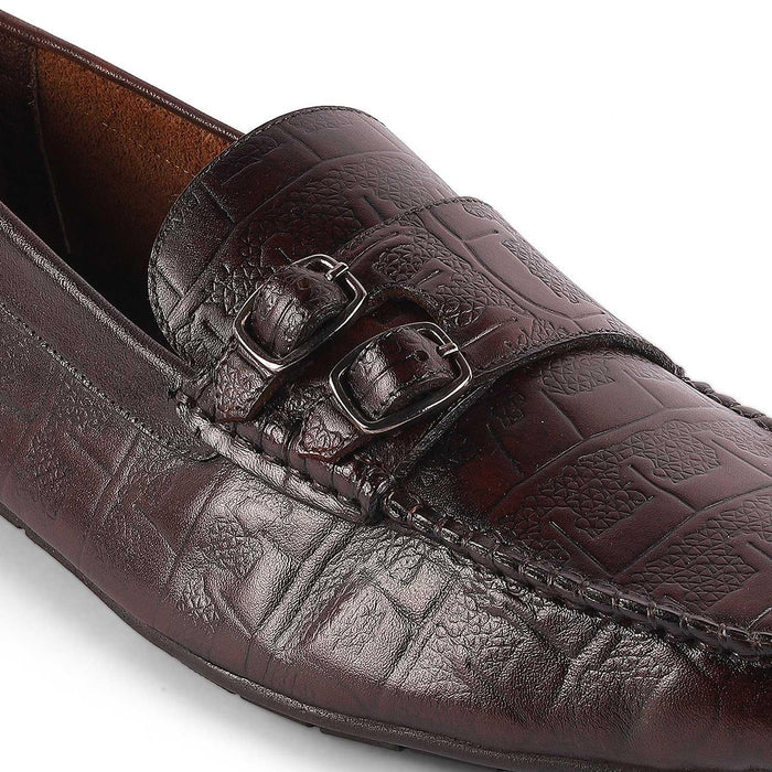 Gioia Brown Men's Formal Double Monk Shoes Tresmode