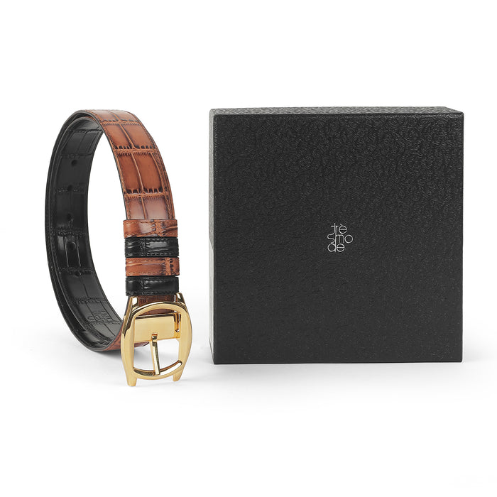 Tresmode Glam Tan Men's Leather Belt