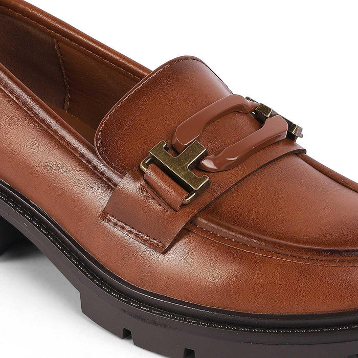 Gstaad Camel Women's Dress Chunky Sole Loafers Tresmode
