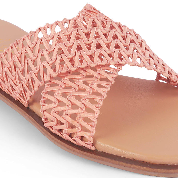 Lace Pink Women's Dress Flats Tresmode