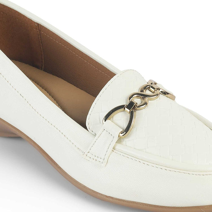 Tresmode Moro White Women's Casual Loafers