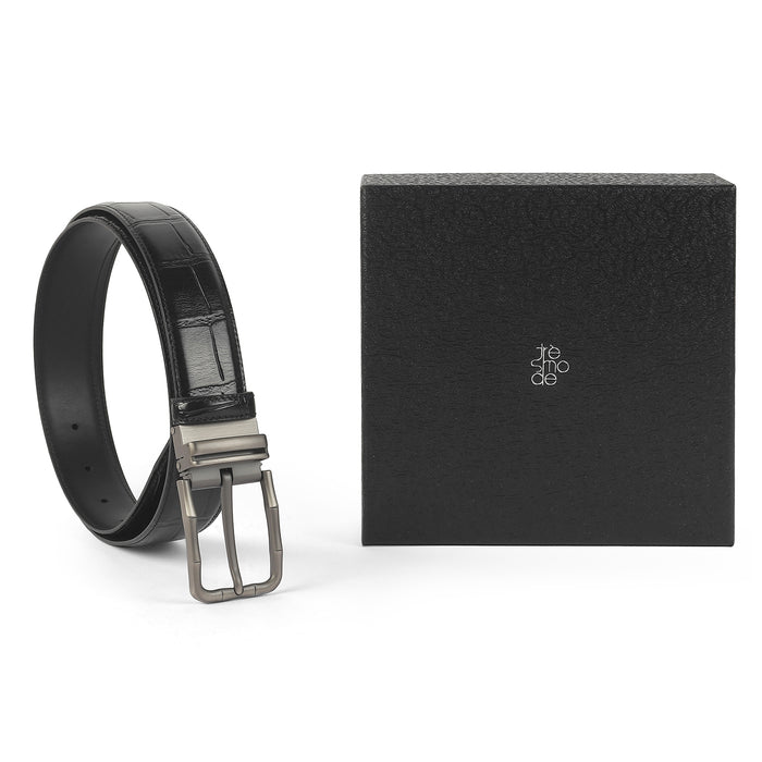 Tresmode Paris Black Men's Leather Belt