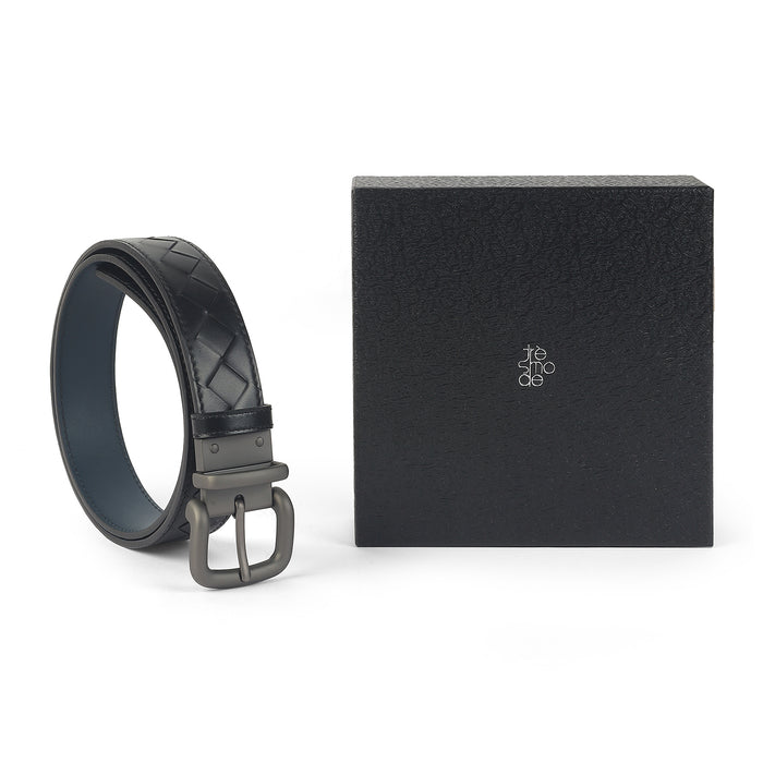 Tresmode Power Black Men's Leather Belt
