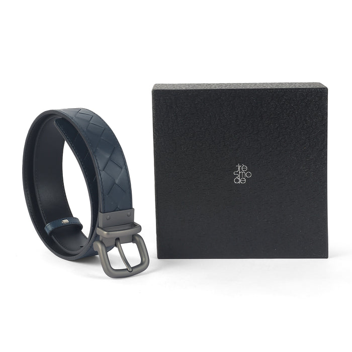 Tresmode Power Blue Men's Leather Belt