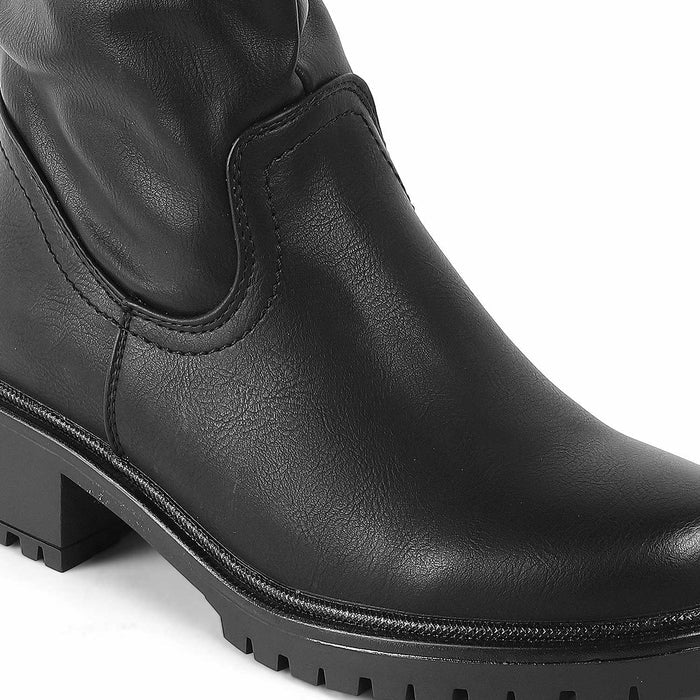 Saintmor Black Women's Classic Ankle-length Boots Tresmode