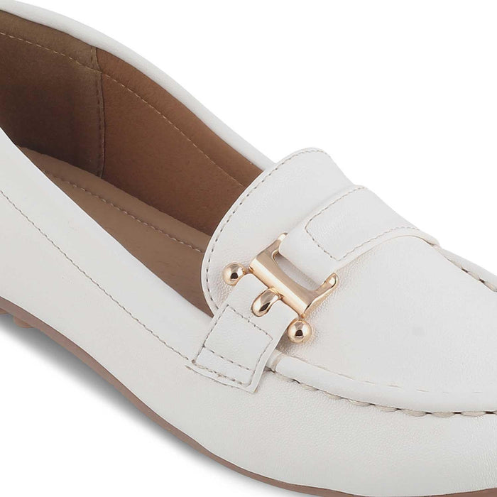Sativa White Women's Dress Loafers Tresmode