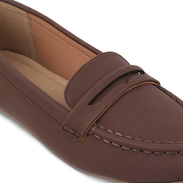 Snappy Brown Women's Casual Loafers Tresmode