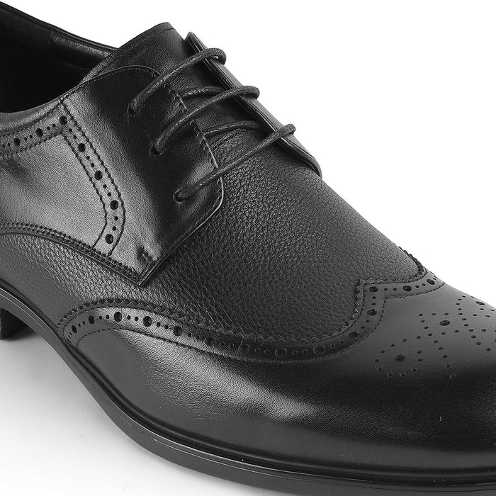 St.James Black Men's Formal Oxford Brogue Lace Ups Tresmode