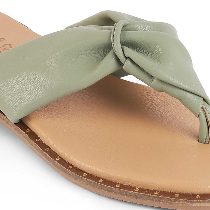 Tie Green Women's Casual Flats Tresmode