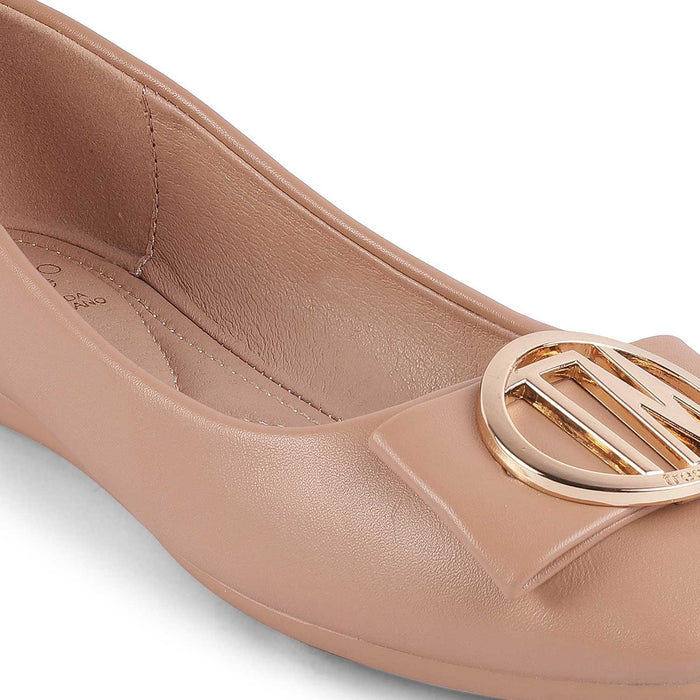 Trego Tan Women's Dress Ballerinas Tresmode