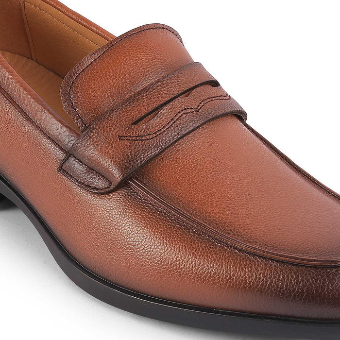 Yesi Black Men's Formal Leather Penny Loafers Tresmode