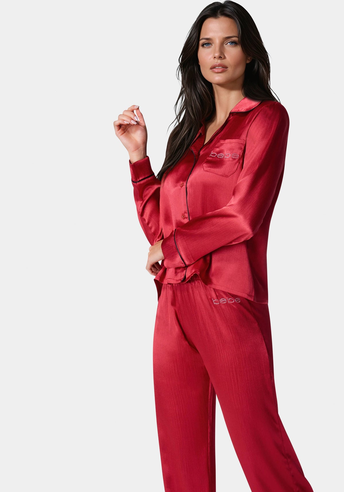Luxury Textured Charmeuse Pajama Set