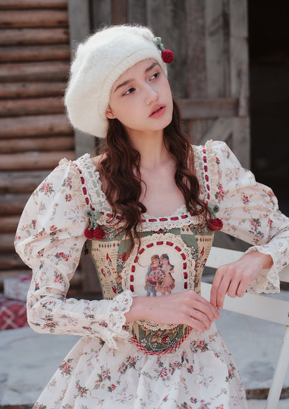 （US Exclusive）Angel Berry Cottage Dress