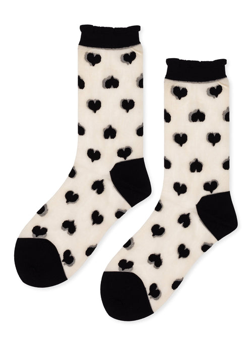 Hansel From Basel Marnie Sheer Heart Sock
