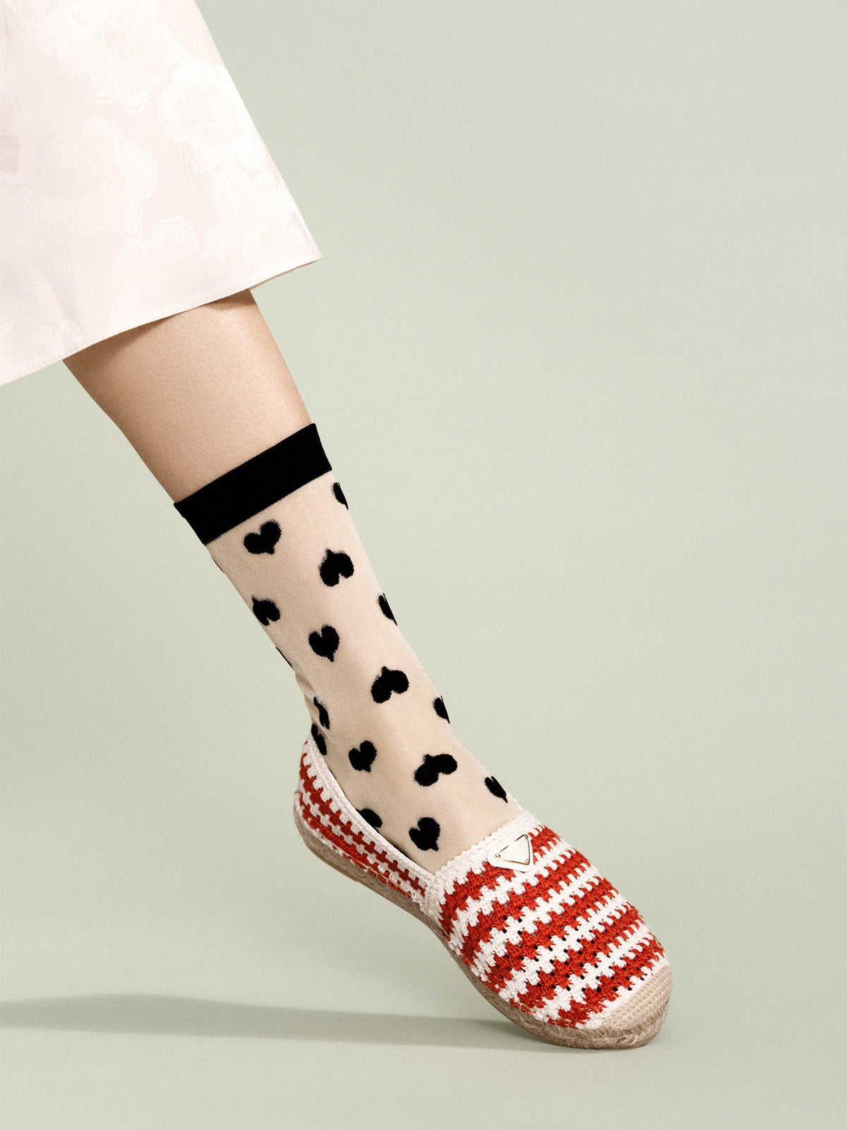 Hansel From Basel Marnie Sheer Heart Sock
