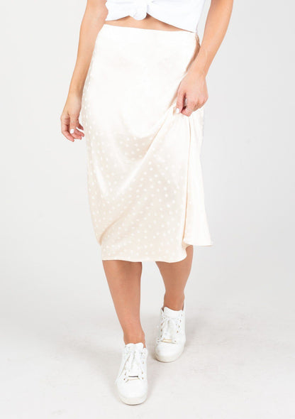 Dot Jacquard Midi Skirt