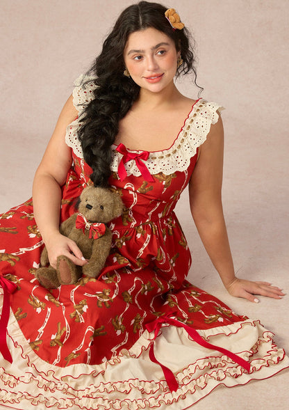 Curve&Plus Teddy Tomato Sauce Dress