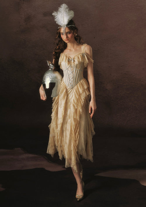 Golden Veil Valkyrie Corset Dress