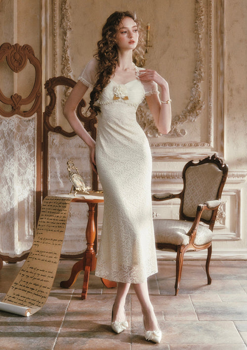 Cream Letter Dress