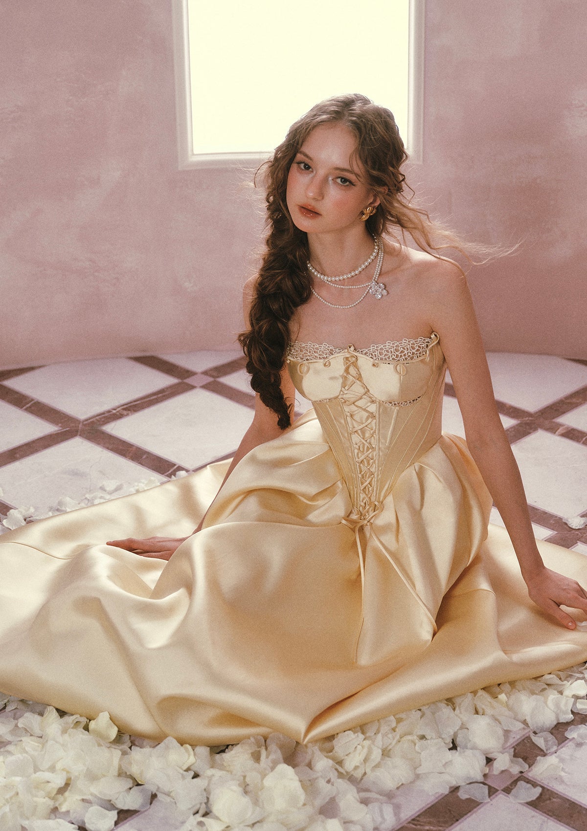 Belle's Gilded Corset Dress