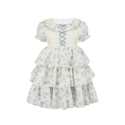Toddler Girl Blue Dollhouse Corset Dress