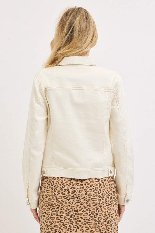Kit Long Sleeve Denim Jacket Ivory