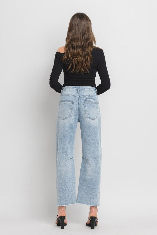 Waitlist 8/1 • Ryker High Rise Cropped Barrel Jeans Light Wash