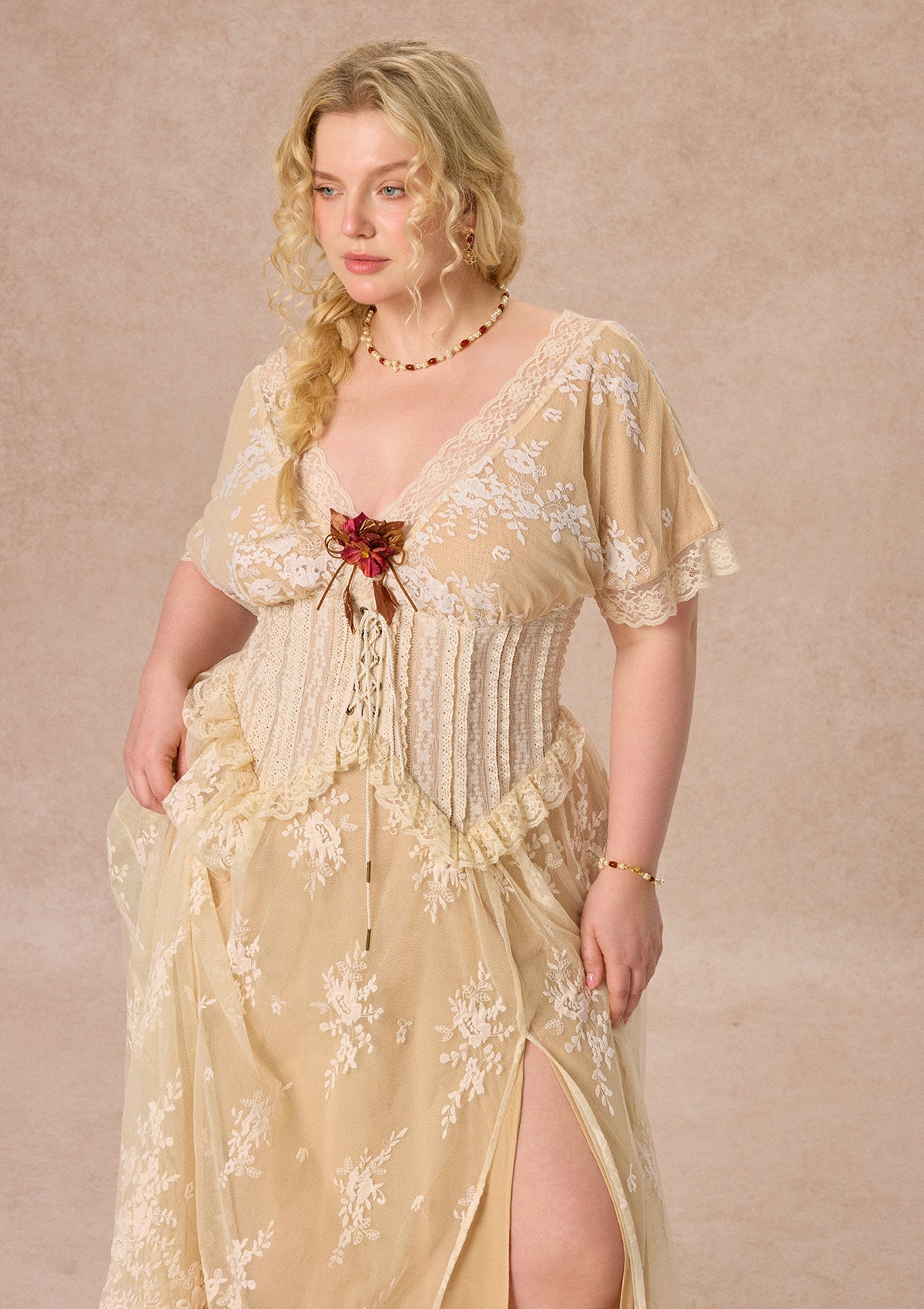 Curve&Plus Wild Thorn Rose Corset Dress