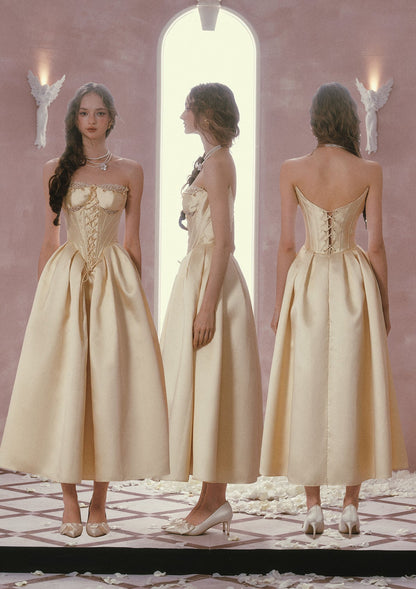 Belle's Gilded Corset Dress