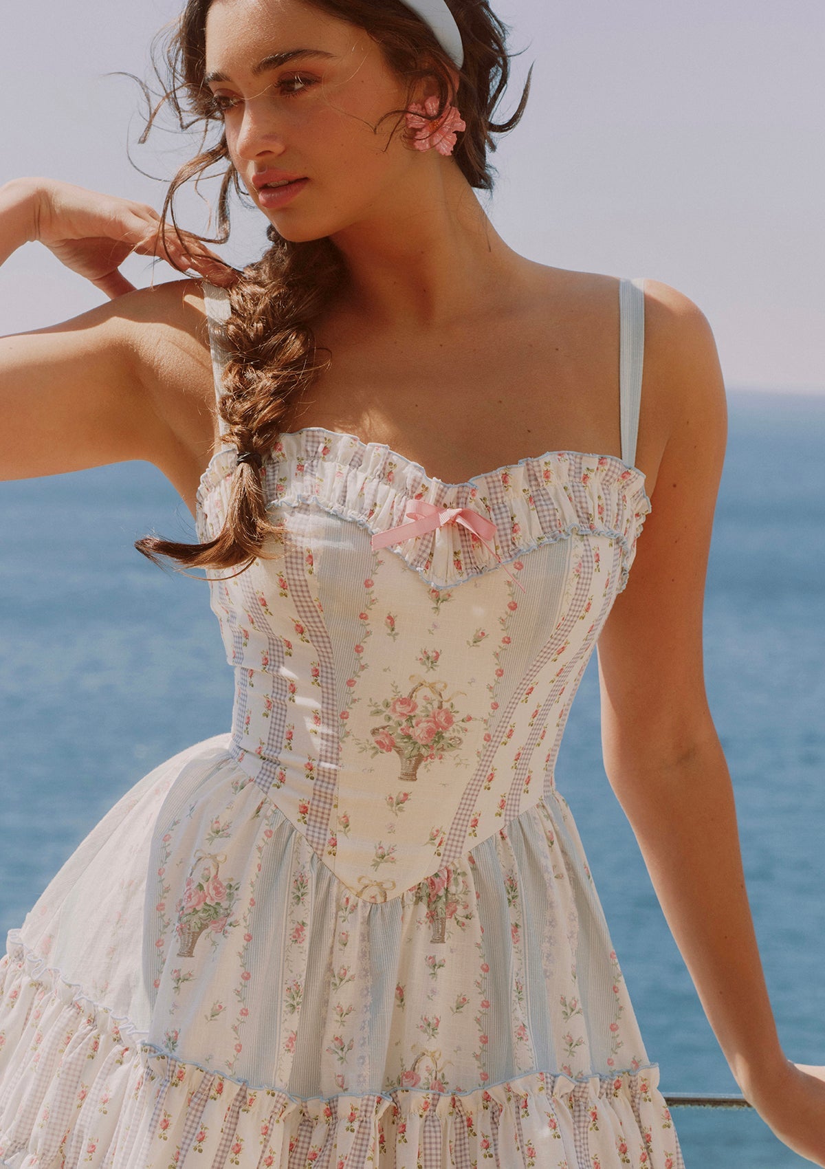 Girl in Blue Wind Dress