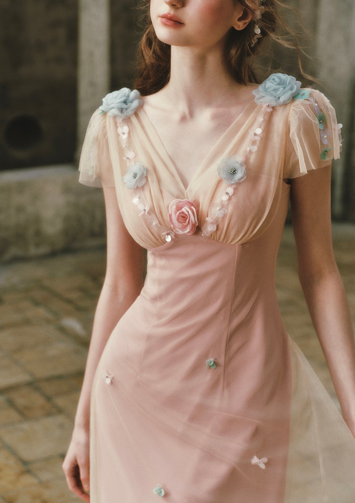 Wind Perched Rose Quartz Dress