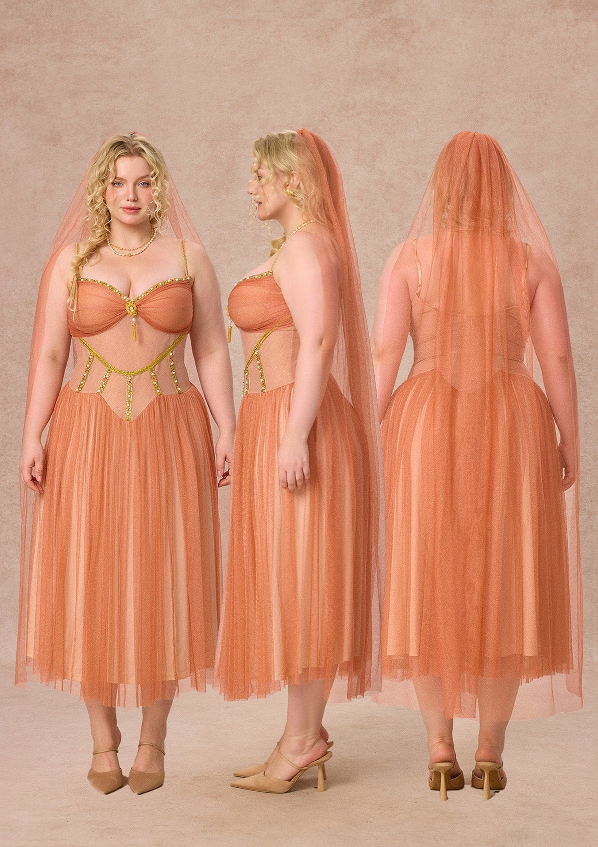 Curve&Plus Sahara Rose Corset Dress